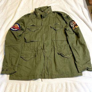 Polo Ralph Lauren M-65 Combat Military Army Skull Patch Field Jacket Men XXL TTG